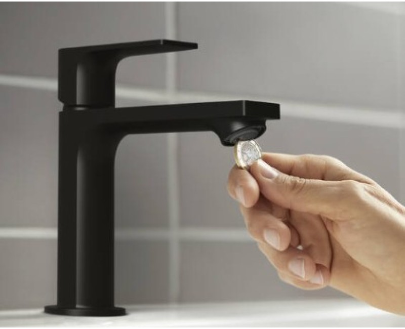 Izlietnes maisītājs Hansgrohe Rebis110 CoolStart EcoSmart+ Ar pop up Izplūdi 72589670 Melns Matēts