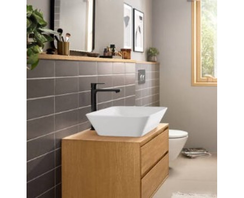 Izlietnes maisītājs Hansgrohe Rebris E 240 CoolStart EcoSmart+ ar pop up izplūdi 72591670 Melns matēts