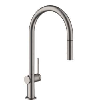 Virtuves maisītājs Hansgrohe Talis M 54 210 ar izvelkamu galvu+sBox 2 plūsmu režīmi 72801340 Brushed Black Chrome