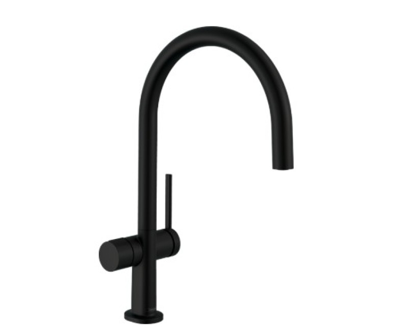 Смеситель для кухни Hansgrohe Talis M54 220 со встроенным запорным клапаном 72805670 Черный Матовый