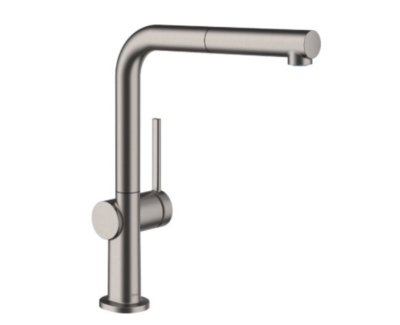 Virtuves maisītājs Hansgrohe Talis M54 270 izvelkams Brushed Melns Hroms 72808340