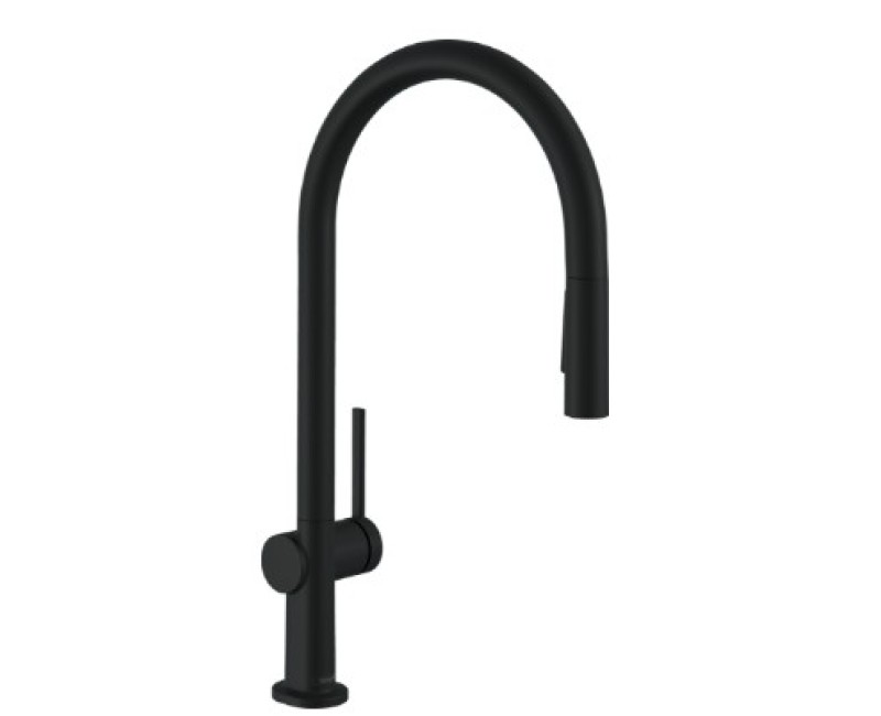 Смеситель для кухни Hansgrohe Talis M54 210, EcoSmart выдвижной 2jet черный матовый 72842670