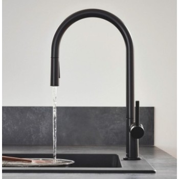 Virtuves maisītājs Hansgrohe Talis M54 210, EcoSmart izvelkams 2jet Melns Matēts 72842670