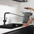 Смеситель для кухни Hansgrohe Talis 270 EcoSmart 1jet выдвижная головка 72845670 Черный матовый