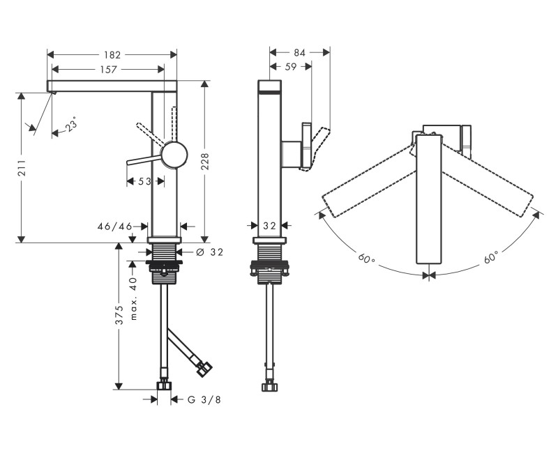 Izlietnes maisītājs Hansgrohe Tecturis E 110 Fine CoolStart EcoSmart+ 73060670 Melns Matēts
