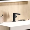 Смеситель для раковины Hansgrohe Tecturis E 110 Fine CoolStart EcoSmart+ с pop up клапаном 73023670 Черный матовый