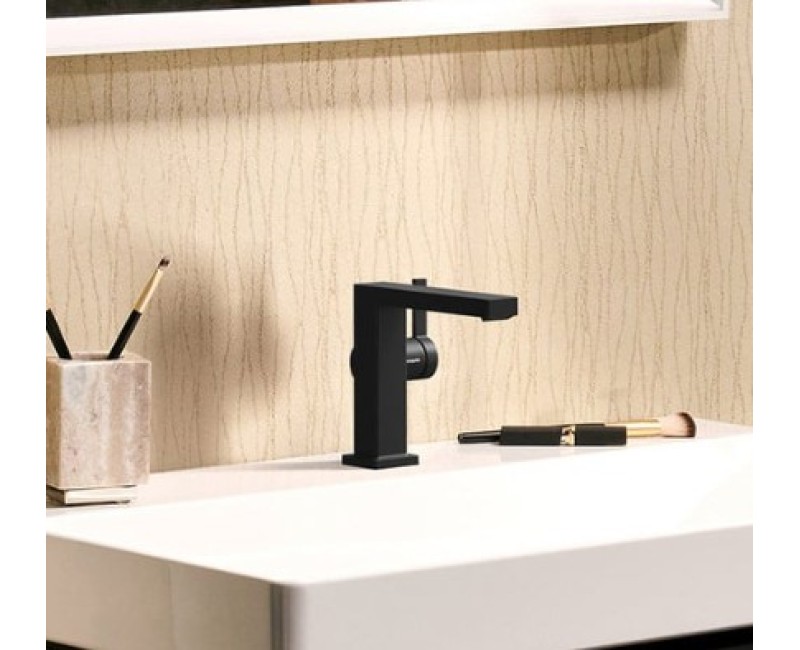 Смеситель для раковины Hansgrohe Tecturis E 110 Fine CoolStart EcoSmart+ с pop up клапаном 73023670 Черный матовый