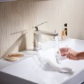 Смеситель для раковины Hansgrohe Tecturis E 150 Fine CoolStart EcoSmart+ c Push-open клапаном 73040000 Хром