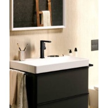 Izlietnes maisītājs Hansgrohe Tecturis E 210 Fine CoolStart EcoSmart+ ar push-open izplūdi un grozāmu izteku 73060670 Melns Matēts