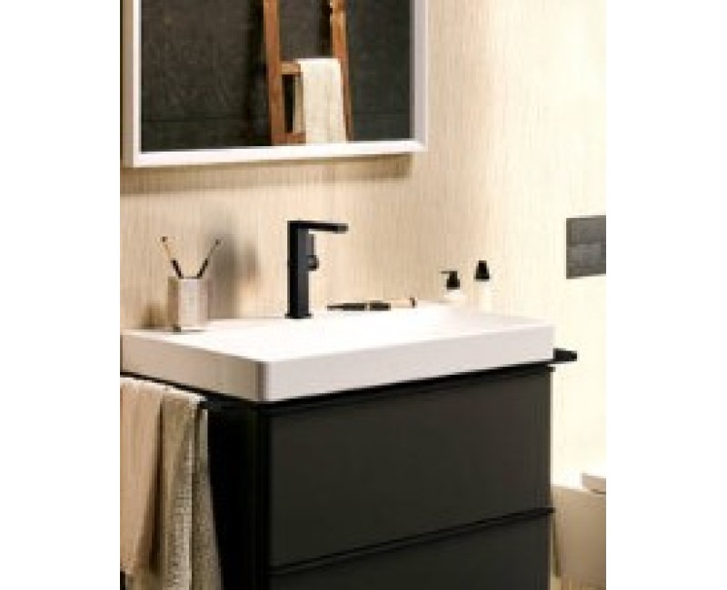 Смеситель для мойки Hansgrohe Tecturis E 210 Fine CoolStart EcoSmart+ с выпуском Push-Open и поворотным изливом 73060670 Черный Матовый