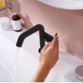 Смеситель для раковины Hansgrohe Tecturis S 110 Fine CoolStart EcoSmart+  73321670 Черный матовый