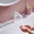 Смеситель для раковины Hansgrohe Tecturis S 110 Fine CoolStart EcoSmart+  73321700 Белый матовый