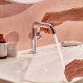 Смеситель для раковины Hansgrohe Tecturis S 110 Fine CoolStart EcoSmart+ с pop up клапаном 73323000 хром