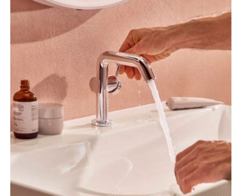 Смеситель для раковины Hansgrohe Tecturis S 110 Fine CoolStart EcoSmart+ с pop up клапаном 73323000 хром