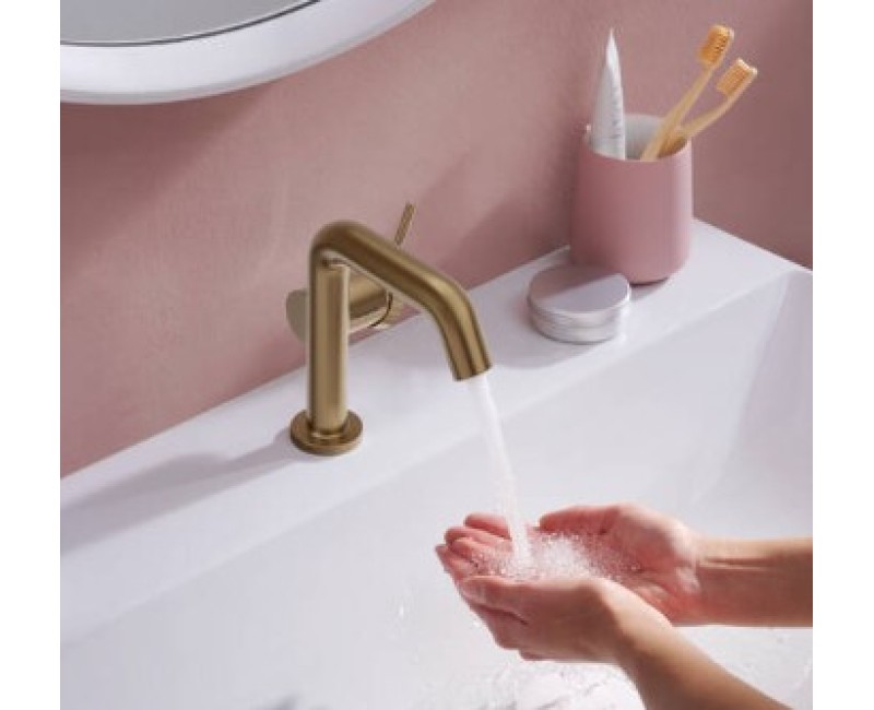 Izlietnes maisītājs Hansgrohe Tecturis S 110 Fine CoolStart EcoSmart+ ar pop up izplūdi  73323140 Brushed Bronze