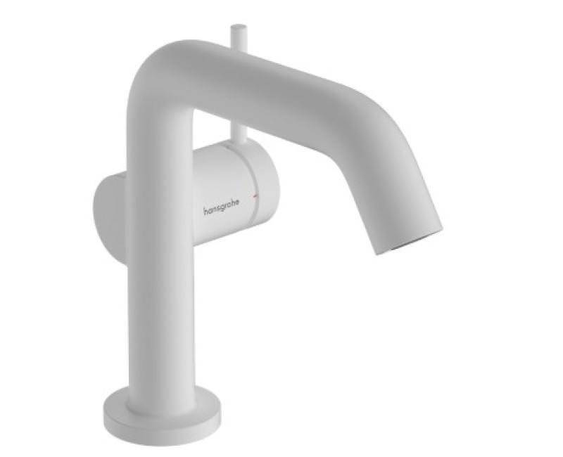 Смеситель для раковины Hansgrohe Tecturis S 110 Fine CoolStart EcoSmart+ с pop up клапаном 73323700 Белый матовый