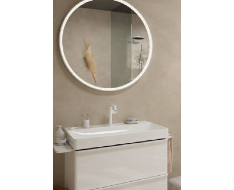 Смеситель для раковины Hansgrohe Tecturis S 150 Fine CoolStart EcoSmart+  с push-open клапаном 73340700 Белый матовый