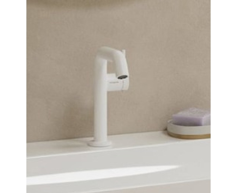 Смеситель для раковины Hansgrohe Tecturis S 150 Fine CoolStart EcoSmart+ 73341700 Белый матовый