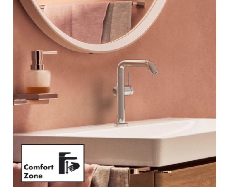 Смеситель для раковины Hansgrohe Tecturis S 210 Fine CoolStart EcoSmart+  с push-open клапаном 73360000 хром