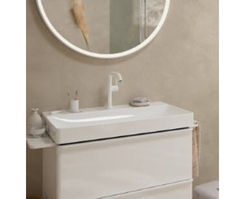 Смеситель для раковины Hansgrohe Tecturis S 210 Fine CoolStart EcoSmart+  с push-open клапаном 73360700 Белый матовый