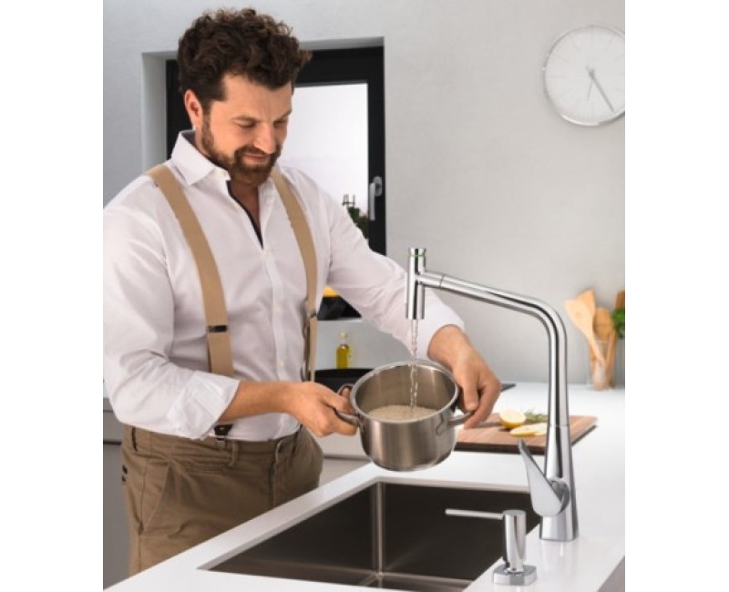 Virtuves maisītājs Hansgrohe Metris Select M71 320 2j izvelkamu galvu 73820800 Stainless Steel