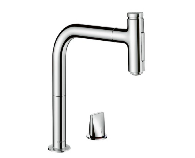 Смеситель для кухни Hansgrohe Metris Sel M71 2-h.KM 200 2j выдвижная головка sBox 73818000