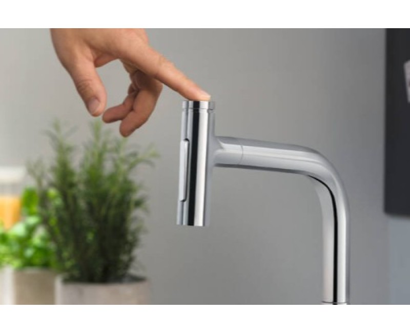 Смеситель для кухни Hansgrohe Metris Sel M71 2-h.KM 200 2j выдвижная головка sBox 73818000