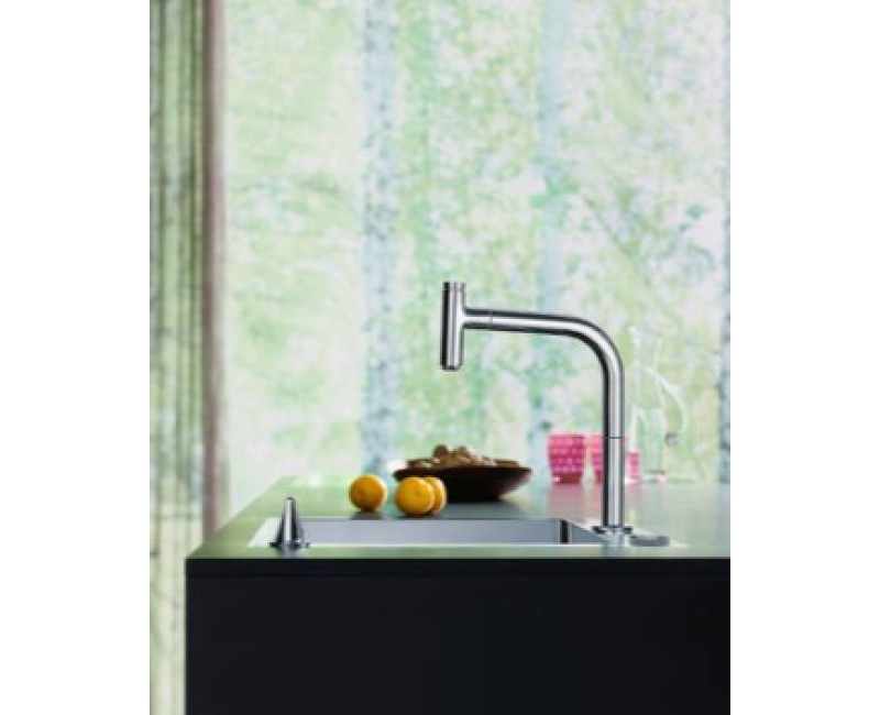 Смеситель для кухни Hansgrohe Metris Sel M71 2-h.KM 200 2j выдвижная головка sBox 73818000