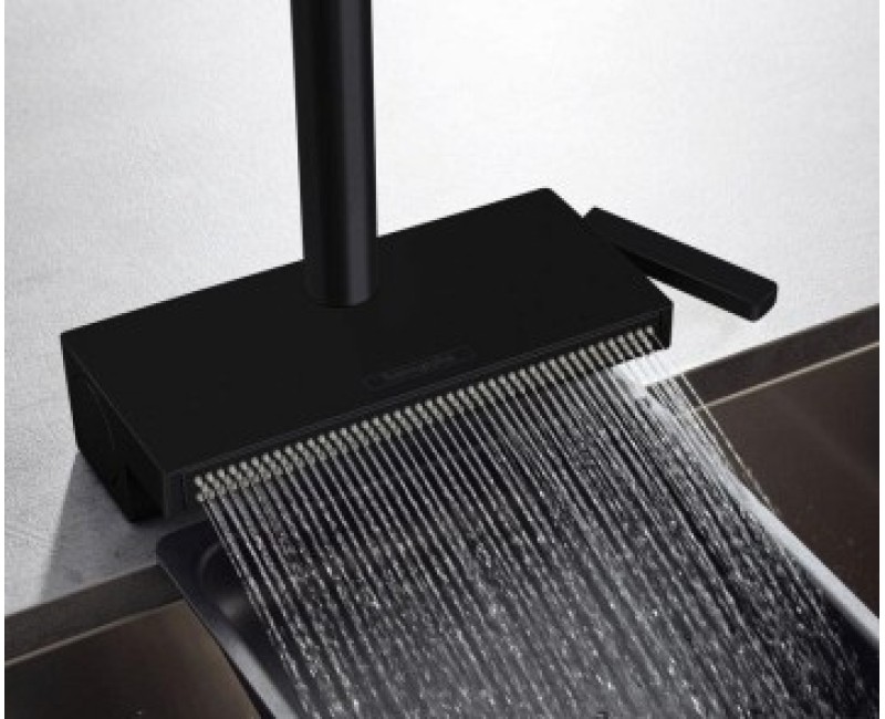 Смеситель для кухни Hansgrohe Aquno Select M81 250 выдвижной черный матовый 73836670