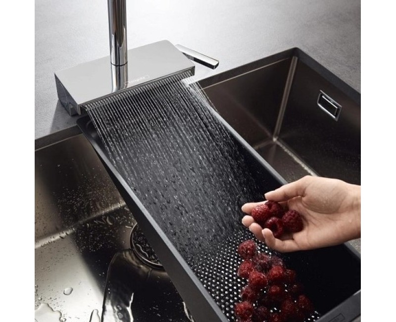 Смеситель для кухни Hansgrohe Aquno Select M81 250 выдвижной черный матовый 73836670