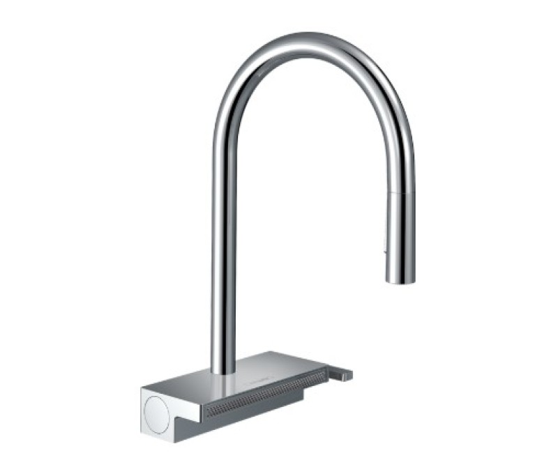Смеситель для кухни Hansgrohe Aquno Select M81 170 с выдвижной головкой на 3 отверстия 73837000 Хром