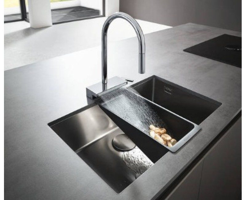 Смеситель для кухни Hansgrohe Aquno Sel M81 KM 170 3-позиционный выдвижной излив 73837800 Stainless Steel Finish