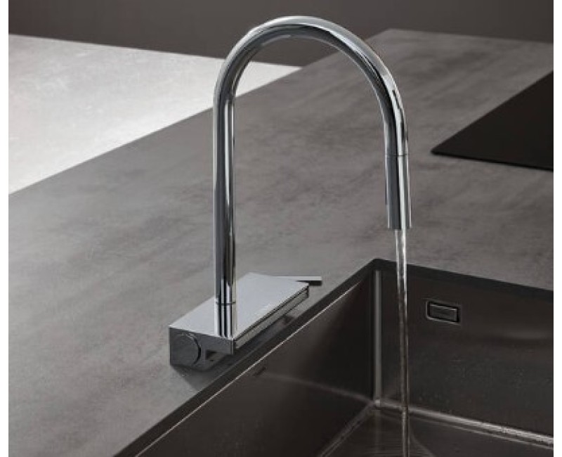 Смеситель для кухни Hansgrohe Aquno Sel M81 KM 170 3-позиционный выдвижной излив 73837800 Stainless Steel Finish