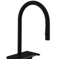 Смеситель для кухни Hansgrohe Aquno Select M81 170 3-позиционный выдвижной излив 73837670 Черный матовый