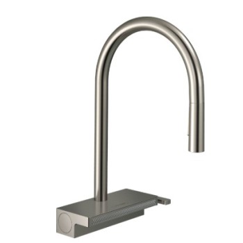 Смеситель для кухни Hansgrohe Aquno Select  M81 KM 170 3-позиционный выдвижной излив 73837800 Stainless Steel Finish