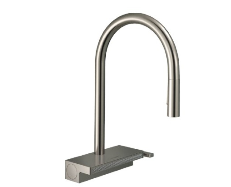 Смеситель для кухни Hansgrohe Aquno Sel M81 KM 170 3-позиционный выдвижной излив 73837800 Stainless Steel Finish