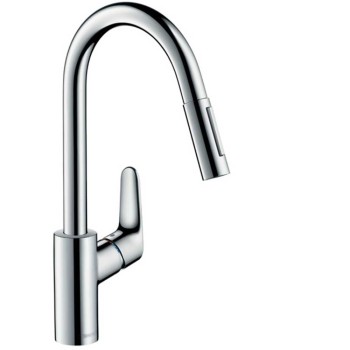 Virtuves maisītājs Hansgrohe Focus M41 izvelkams ar sBox Hromēts 73880000