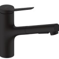 Смеситель для кухни Hansgrohe Zesis M33 150 2j  с выдвижной головкой 74820670 Черный матовый
