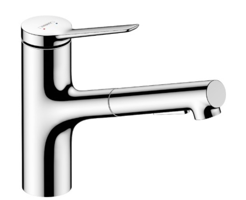 Смеситель для кухни Hansgrohe Zesis M33 150 2jet с выдвижной головкой 74821000 Хром