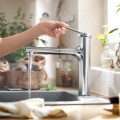 Смеситель для кухни Hansgrohe Zesis M33 160 2jet с выдвижной головкой 74823000 Chrome