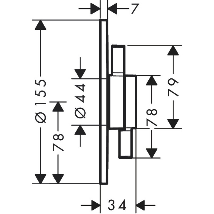Dušas maisītājs Hansgrohe DuoTurn S iebūvējams Melns Matēts 75618670 Dušas maisītājs Hansgrohe DuoTurn S iebūvējams Melns Matēts 75618670