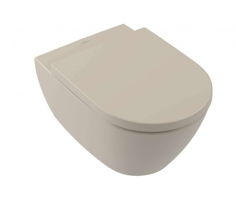 Кришка для унитаза Villeroy & Boch Subway 3.0 SoftClose, QuickRelease цвет миндаля 8M42S1AM