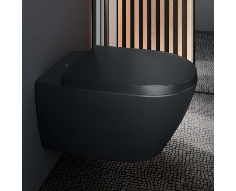 Poda vāks Villeroy & Boch Subway 3.0 SoftClose, QuickRelease Melns 8M42S1R7