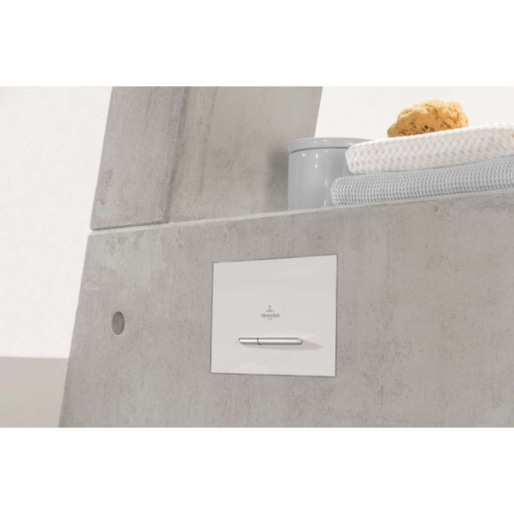 Poga iebūvējamam rāmim Villeroy & Boch ViConnect Balta/Matēts Hroms 922169N5 Poga iebūvējamam rāmim Villeroy & Boch ViConnect Balta/Matēts Hroms 922169N5