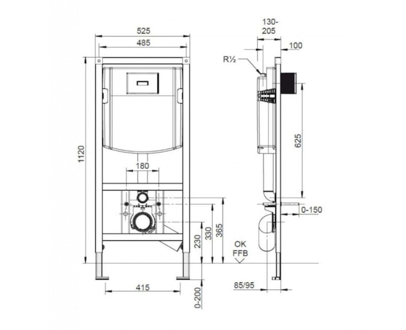 Pама для унитаза Villeroy & Boch ViConnect 92246100