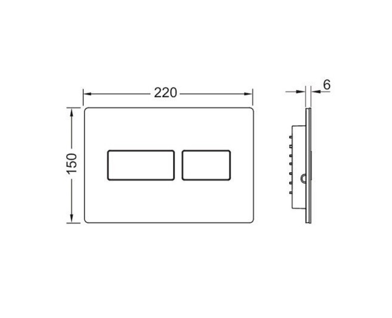 Poga iebūvējamam rāmim TECEsolid (Anti Finger) Nerūsējošā Tērauda 9240434