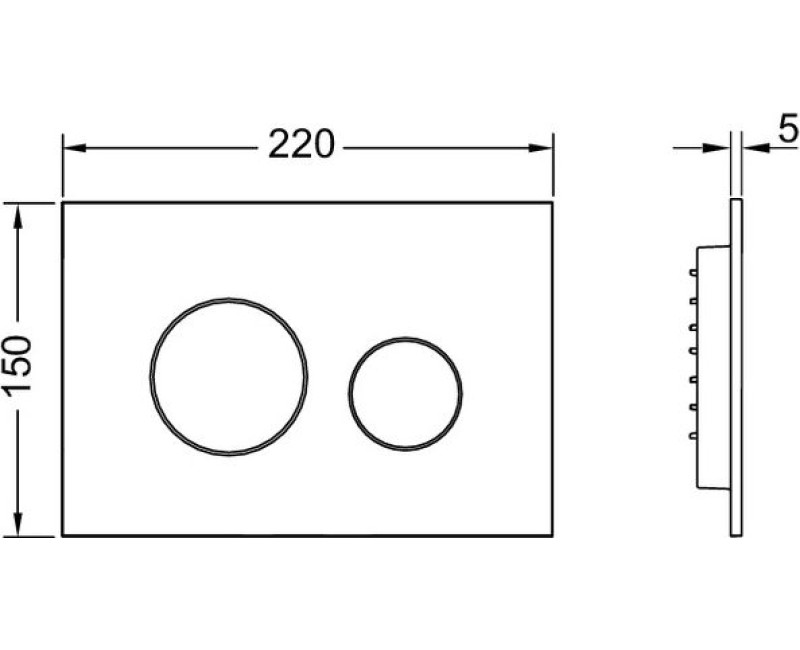 Poga iebūvējamam rāmim TECEloop Melna 9240925