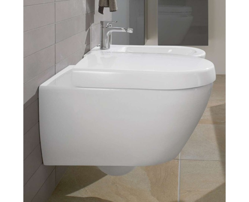 Poda vāks Villeroy & Boch Subway 2.0 ar SoftClose+QuickRelease Balts 9M68S101