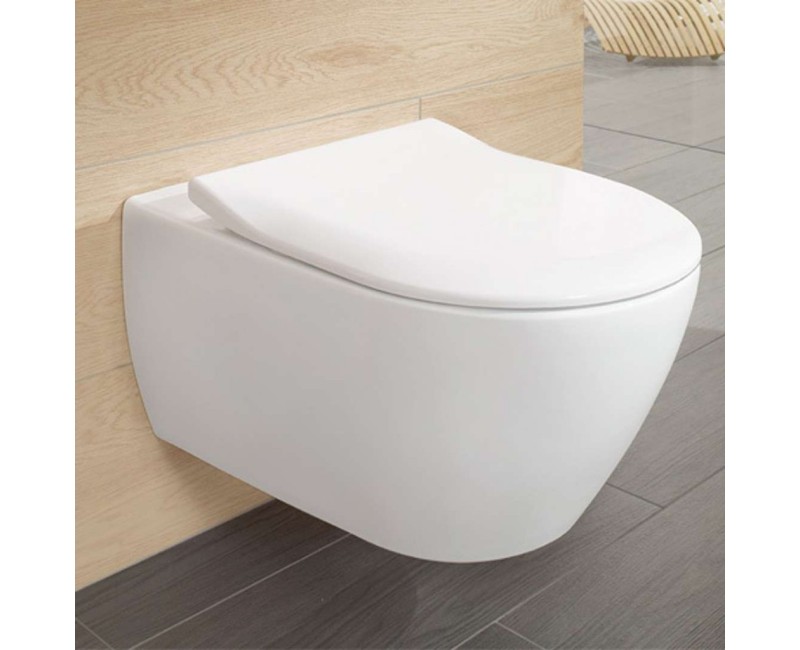Poda vāks Villeroy & Boch Subway 2.0 ar SoftClose+QuickRelease Balts 9M78S101
