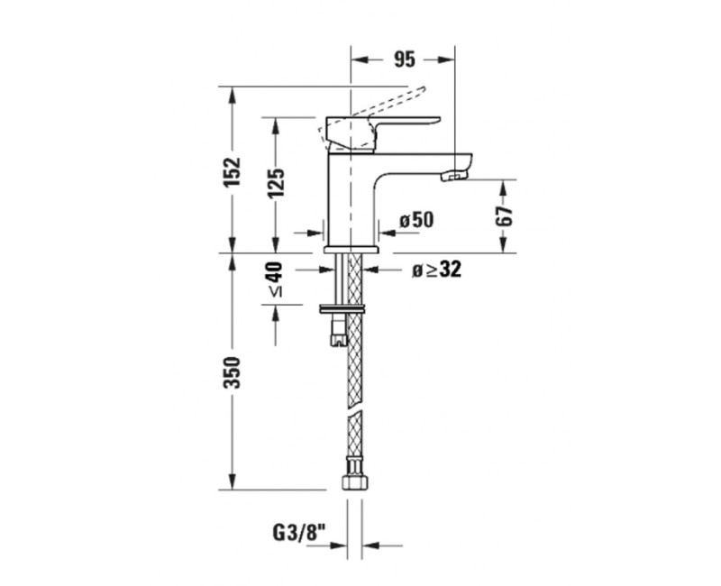 Смеситель для раковины Duravit A.1 Chrome